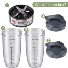 Equust gobelets montés sur base NutriBullet 600/900 pour usage immédiat