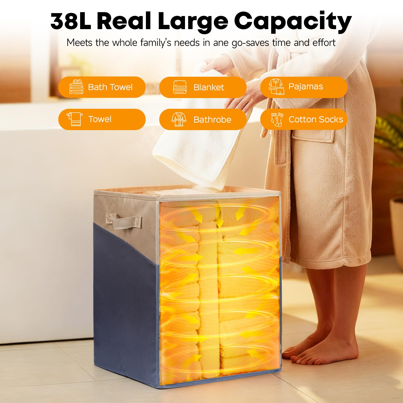 ERABAY seau plié pour rangement compact et gain de place