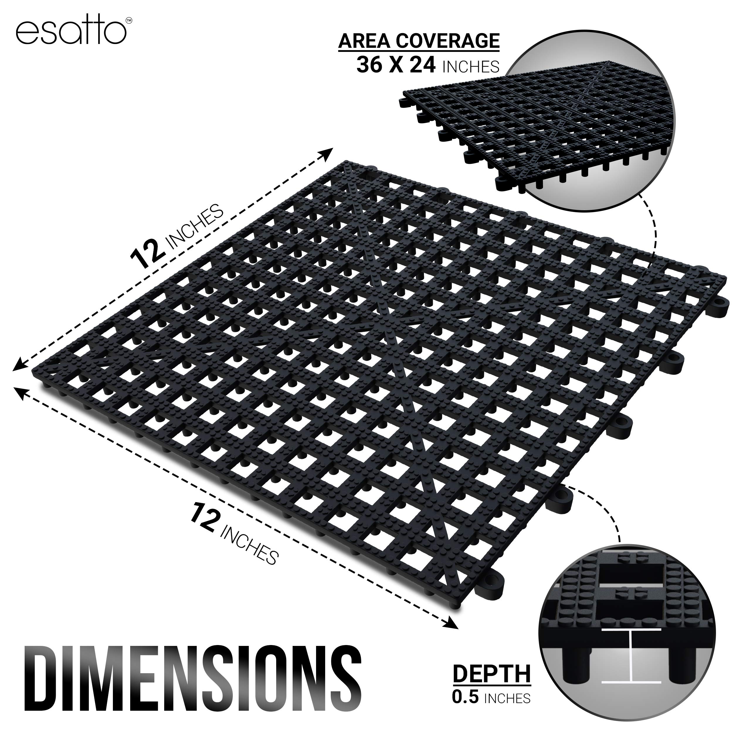 Esatto tapis en usage sur comptoir avec verres séchant et protection visible
