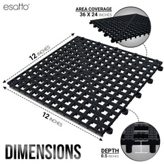 Esatto tapis en usage sur comptoir avec verres séchant et protection visible