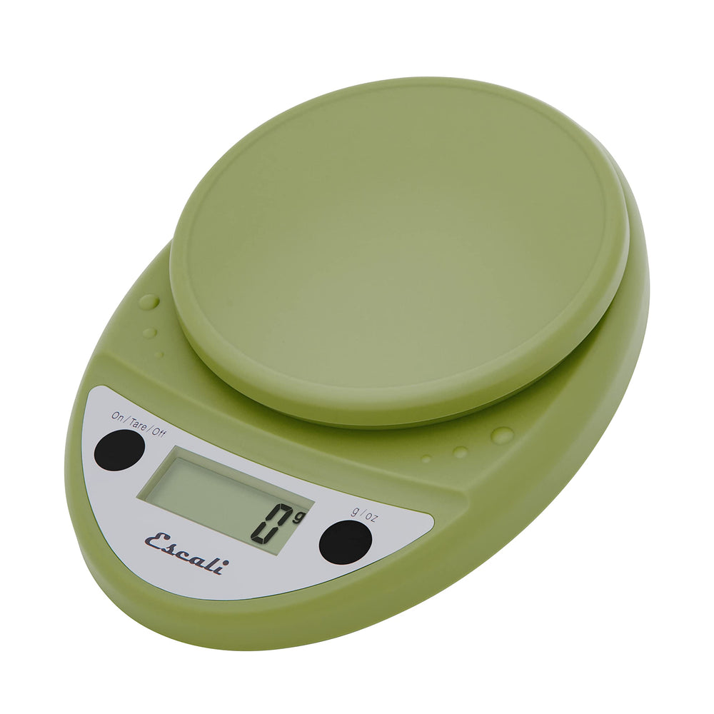 Escali Primo vue de face montrant design compact et couleur tarragon, utile pour esthétique