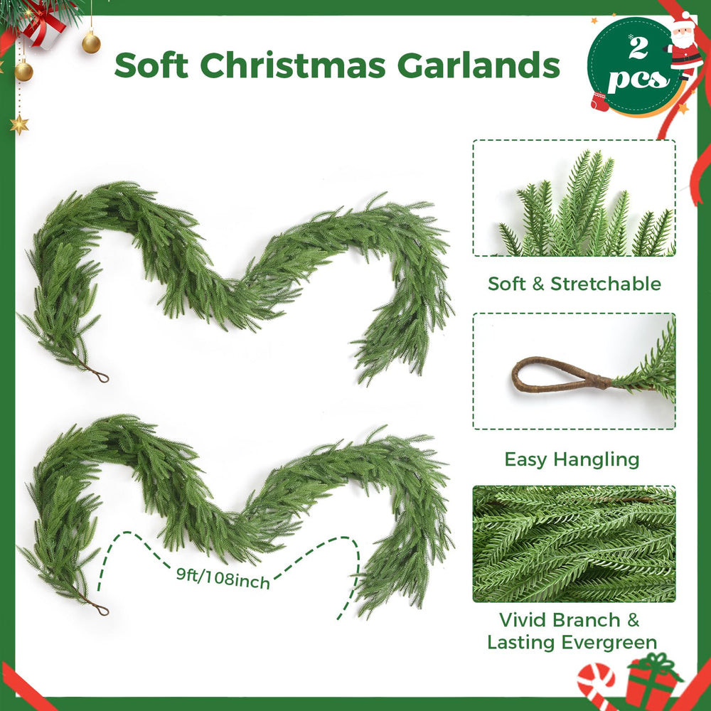 ESCRIO guirlande décorant une cheminée apportant ambiance festive