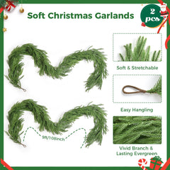 ESCRIO guirlande décorant une cheminée apportant ambiance festive