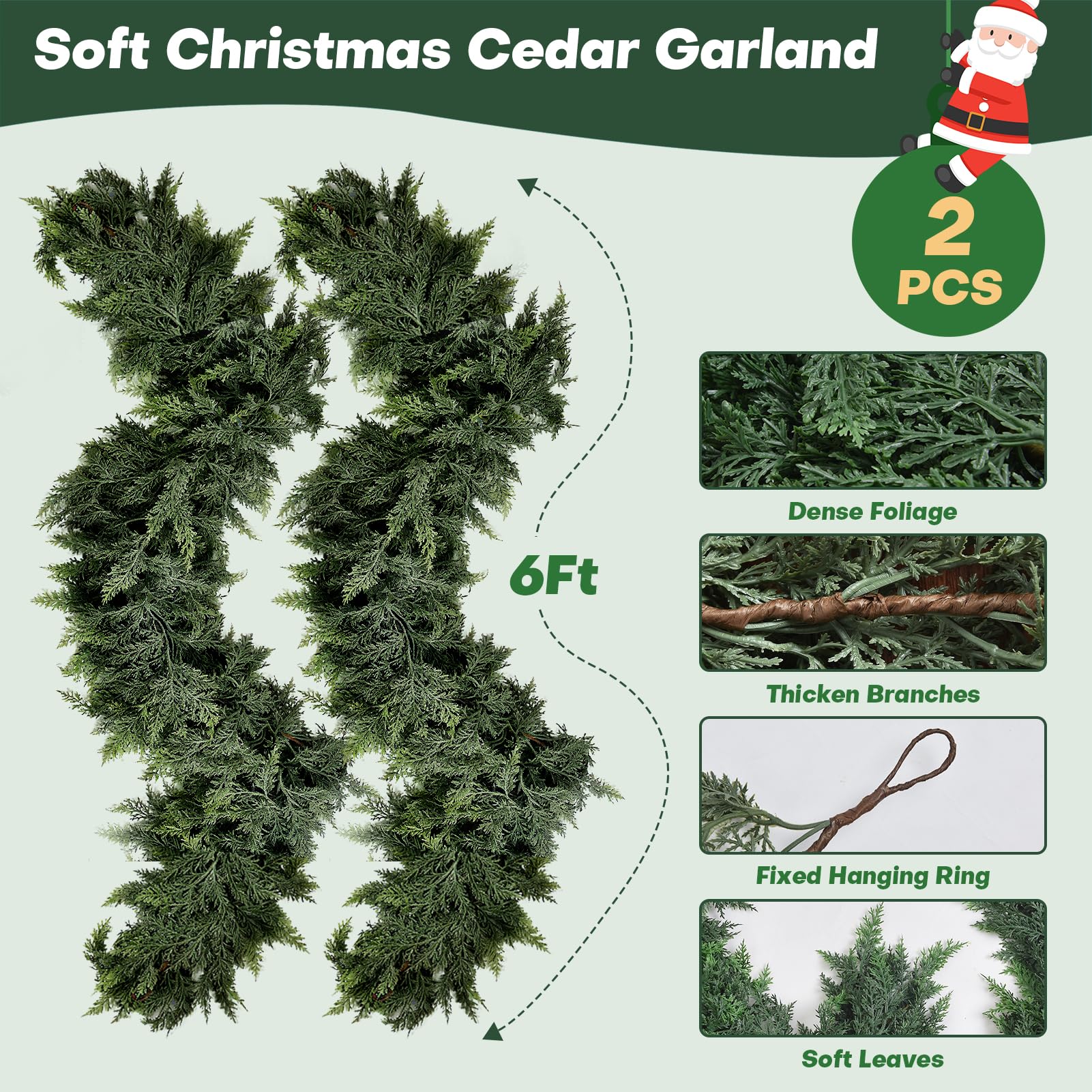 Escrio guirlande cèdre éclairée LED mettant en valeur ambiance festive