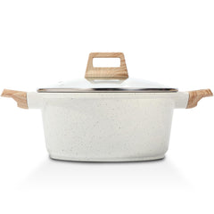 ESLITE LIFE cocotte face avant montrant design blanc et couvercle pratique