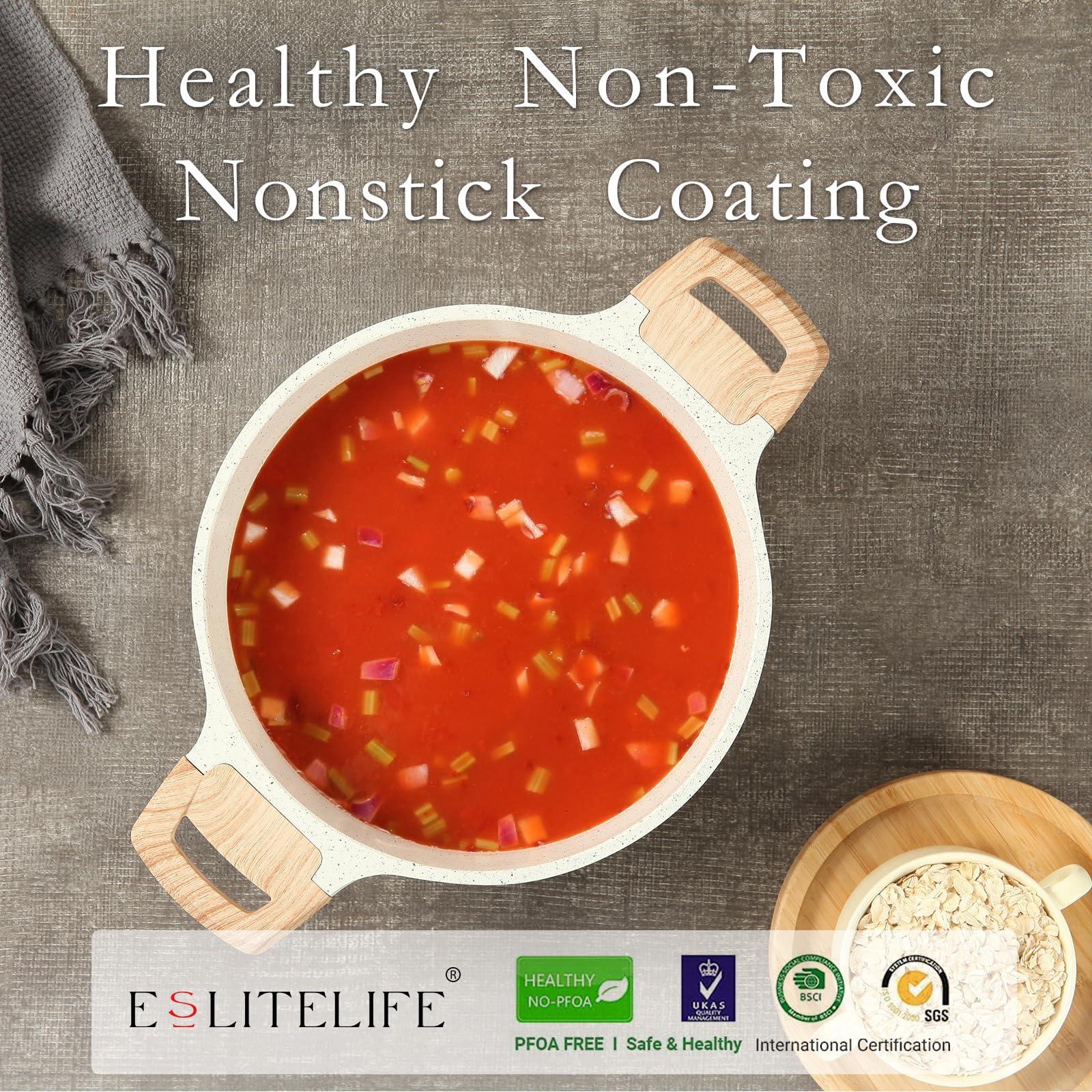 ESLITE LIFE couvercle en verre permettant surveiller cuisson sans ouvrir