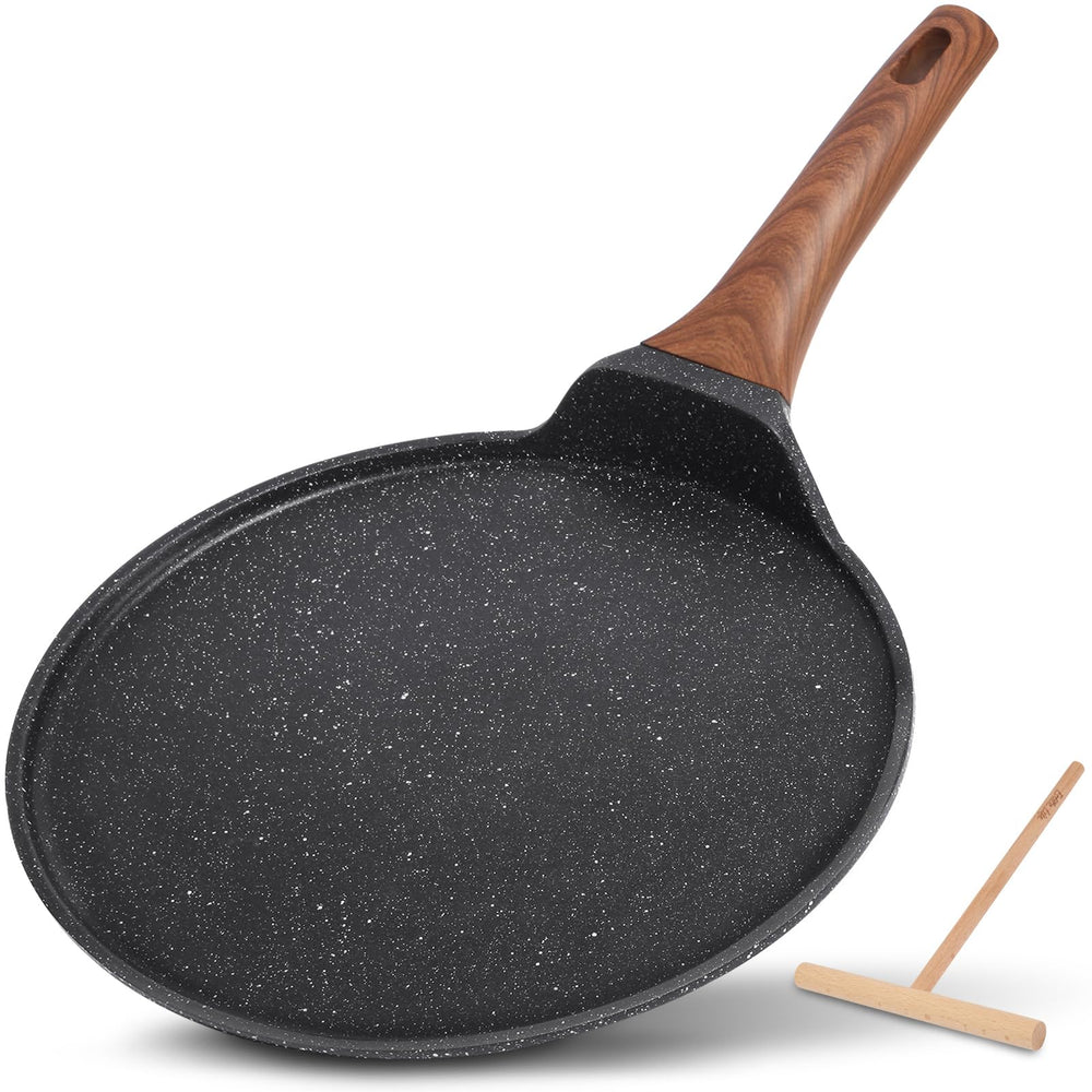 ESLITE LIFE vue de face de la poêle 11 pouces montrant sa surface antiadhésive pratique