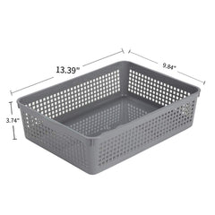 Eslite panier vu de profil montrant forme rectangulaire et stabilité