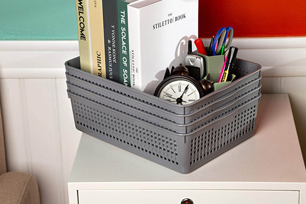 Eslite panier en usage au bureau organisant dossiers et fournitures
