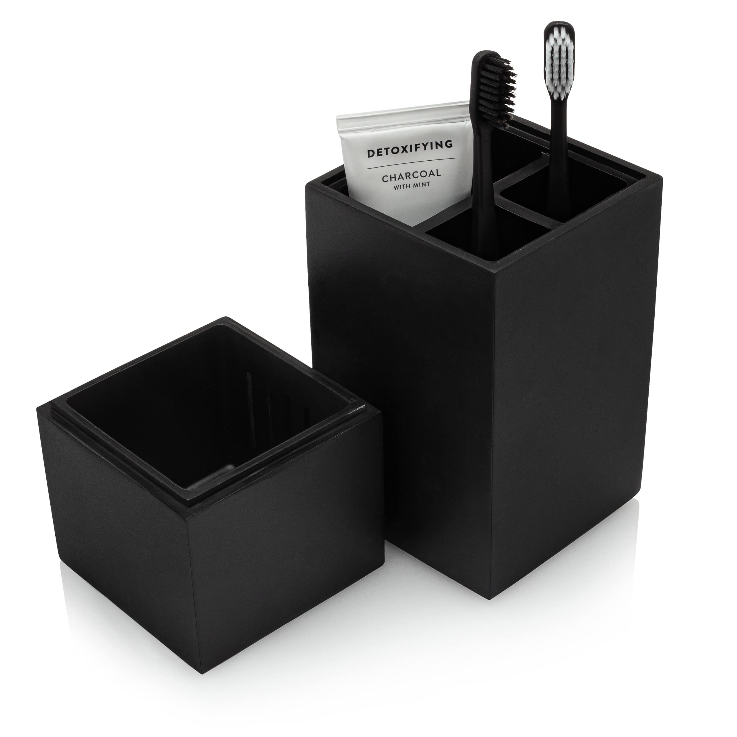 Essentra Home vue face noir mat, design élégant et finition soignée