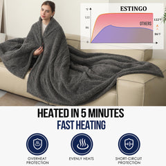 ESTINGO cordon long 4,9 m et prise pour installation flexible en toute sécurité