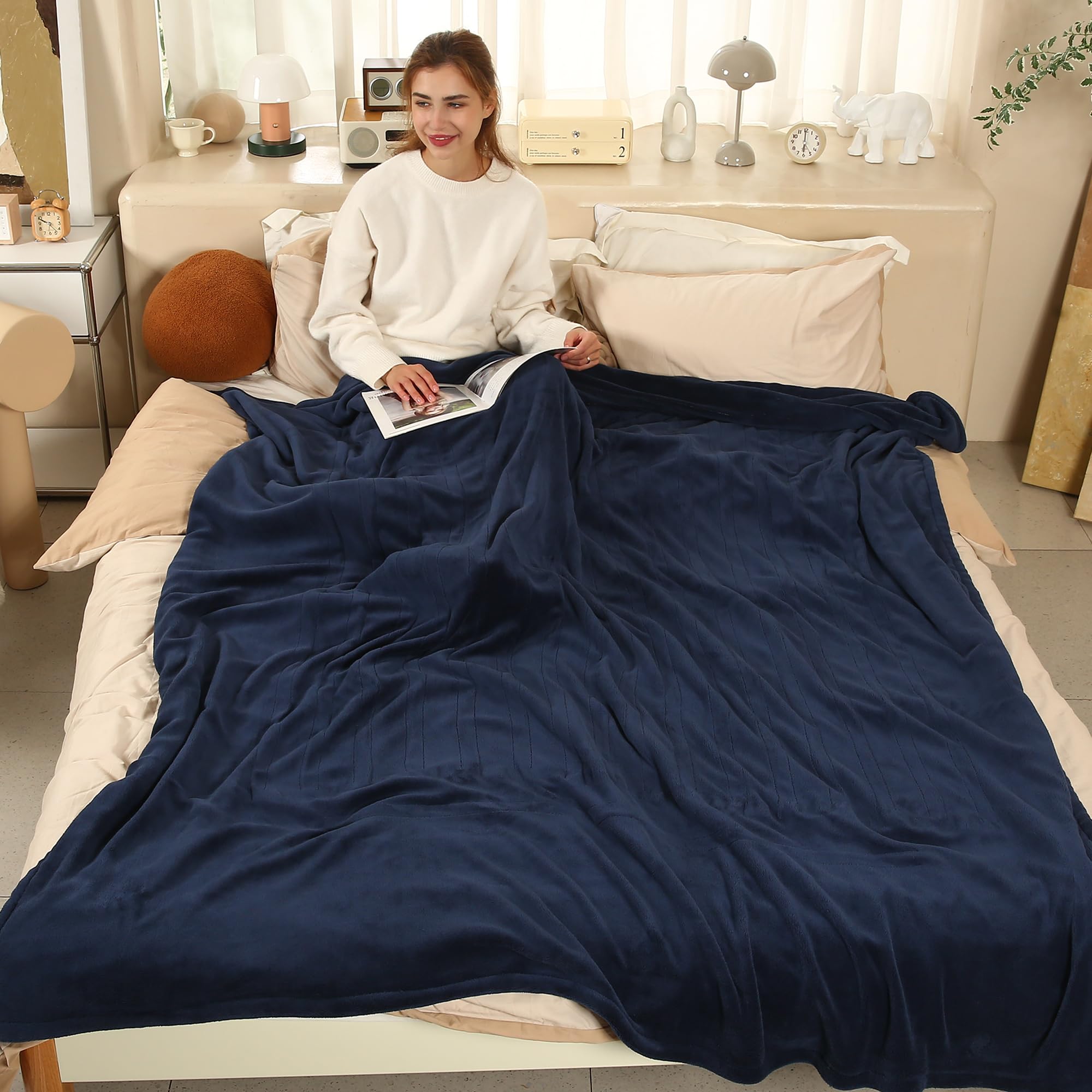 ESTINGO couverture twin face avant montrant le design et confort