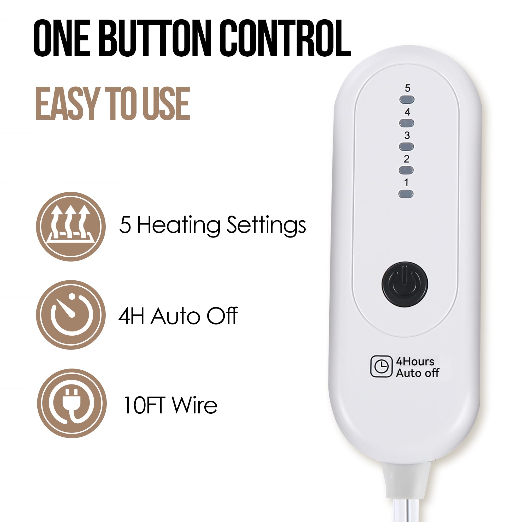 ESTINGO télécommande simple à un bouton offrant cinq niveaux et sécurité