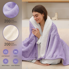estingo plaid sherpa gros plan douceur isolante pour soirées
