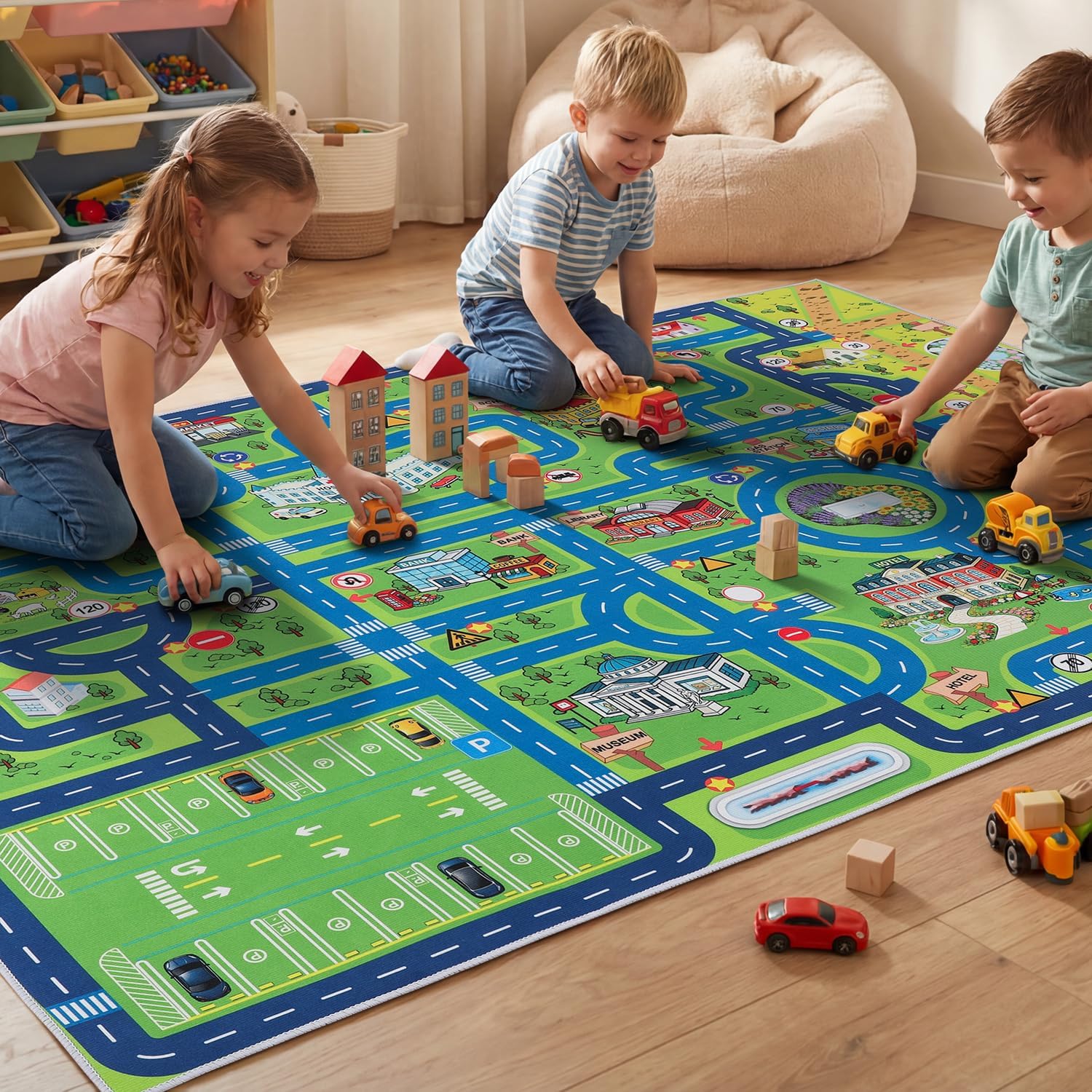 Esup tapis vue face affichant piste voitures et sécurité