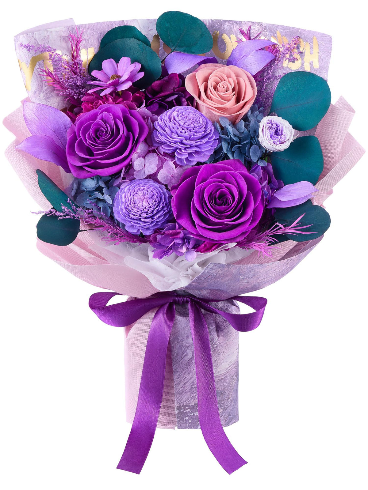 Eterfield bouquet face montrant couleurs vives et présentation élégante