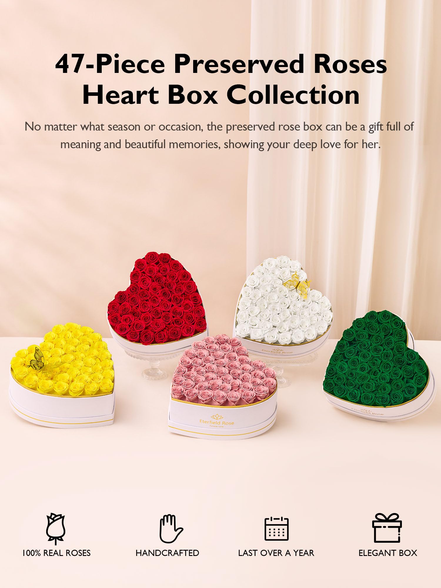 Eterfield mise en scène salon montrant le coffret cœur comme élément déco élégant
