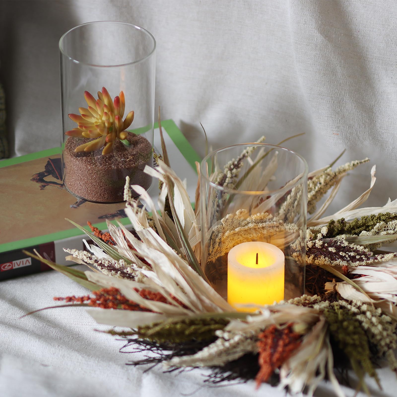 Etolies vase avec bougie flottante, crée une ambiance douce et sûre