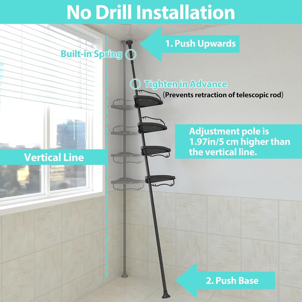 EUIJOIP installation sans perçage appliquée sur carrelage protégeant murs