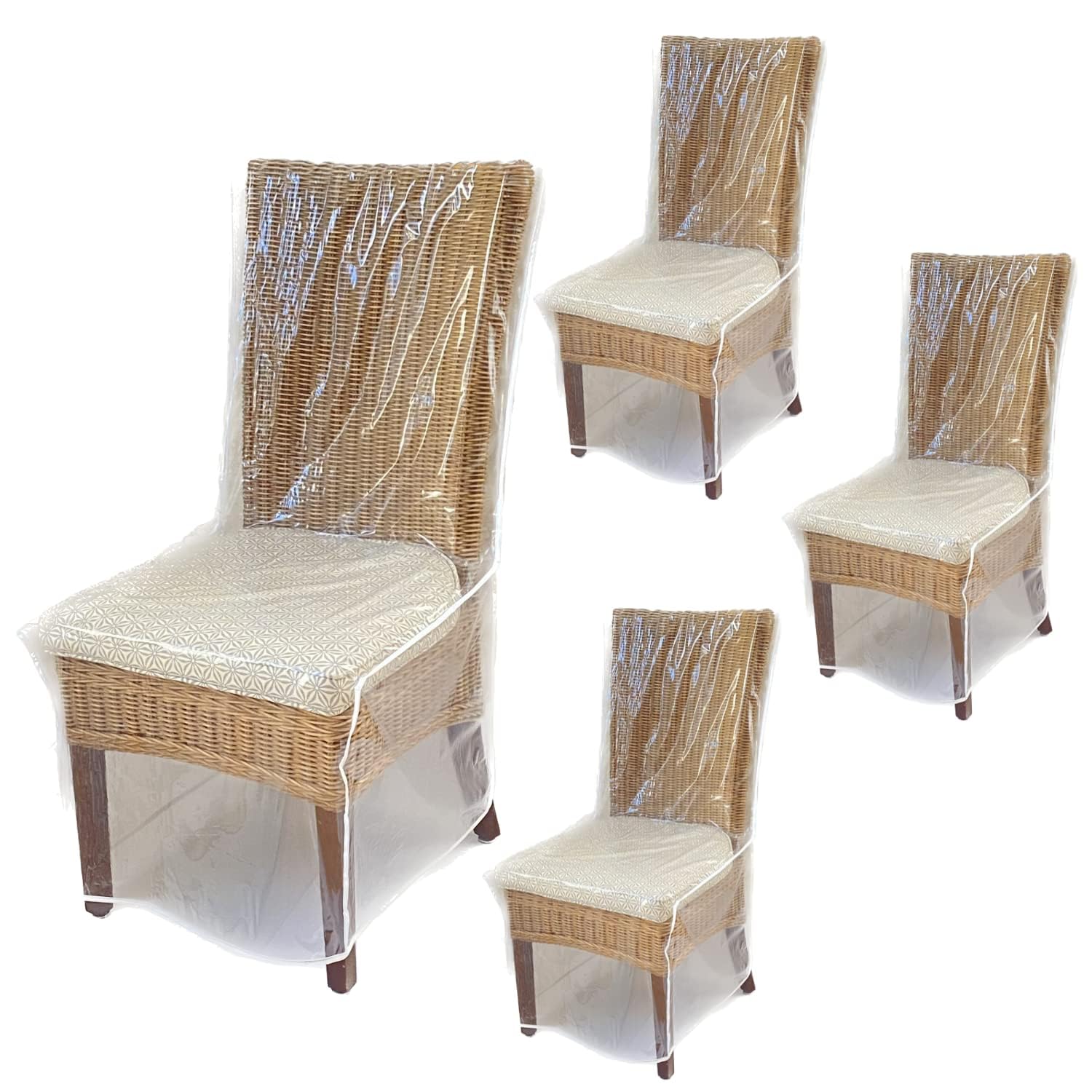Evelots housse chaise face montrant transparence et protection pratique