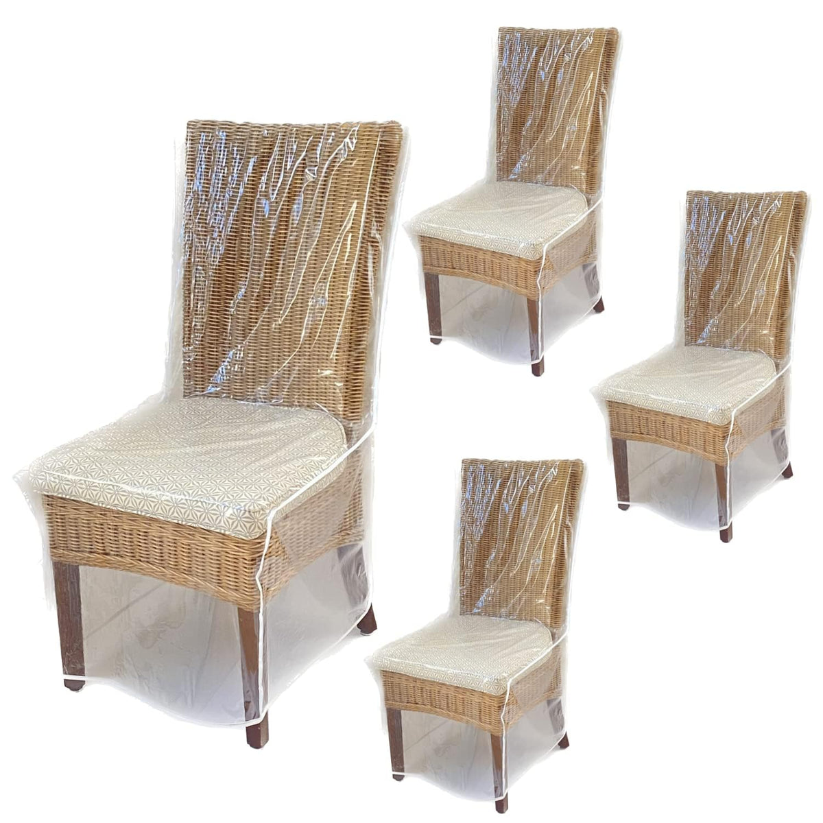 Evelots housse chaise face montrant transparence et protection pratique