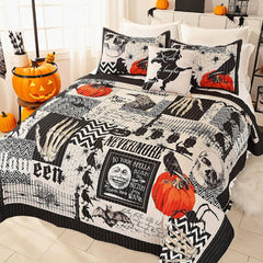 EVENHUG parure face avant montrant citrouilles et fantômes pour décor saisonnier