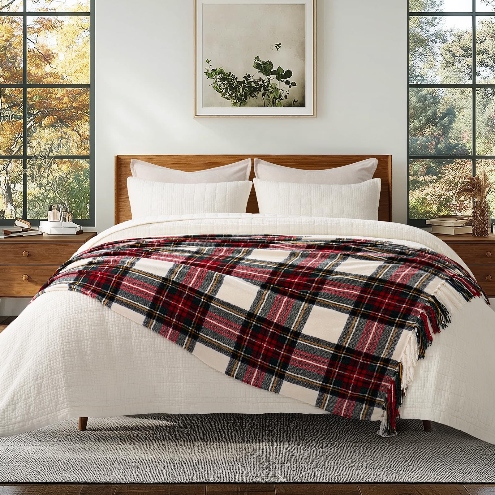 EverGrace plaid replié dans une main montre compacité et facilité de rangement