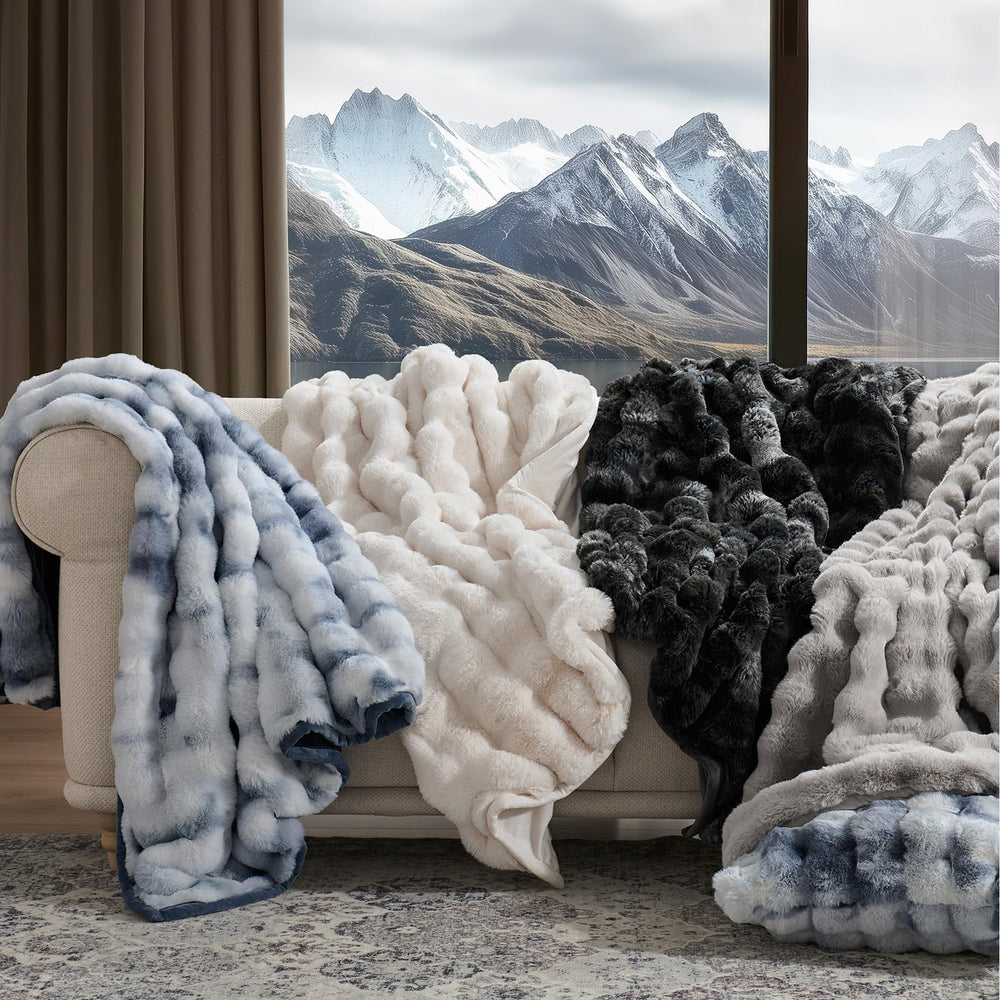 EverGrace plaid utilisé sur lit, crée ambiance cocooning nocturne