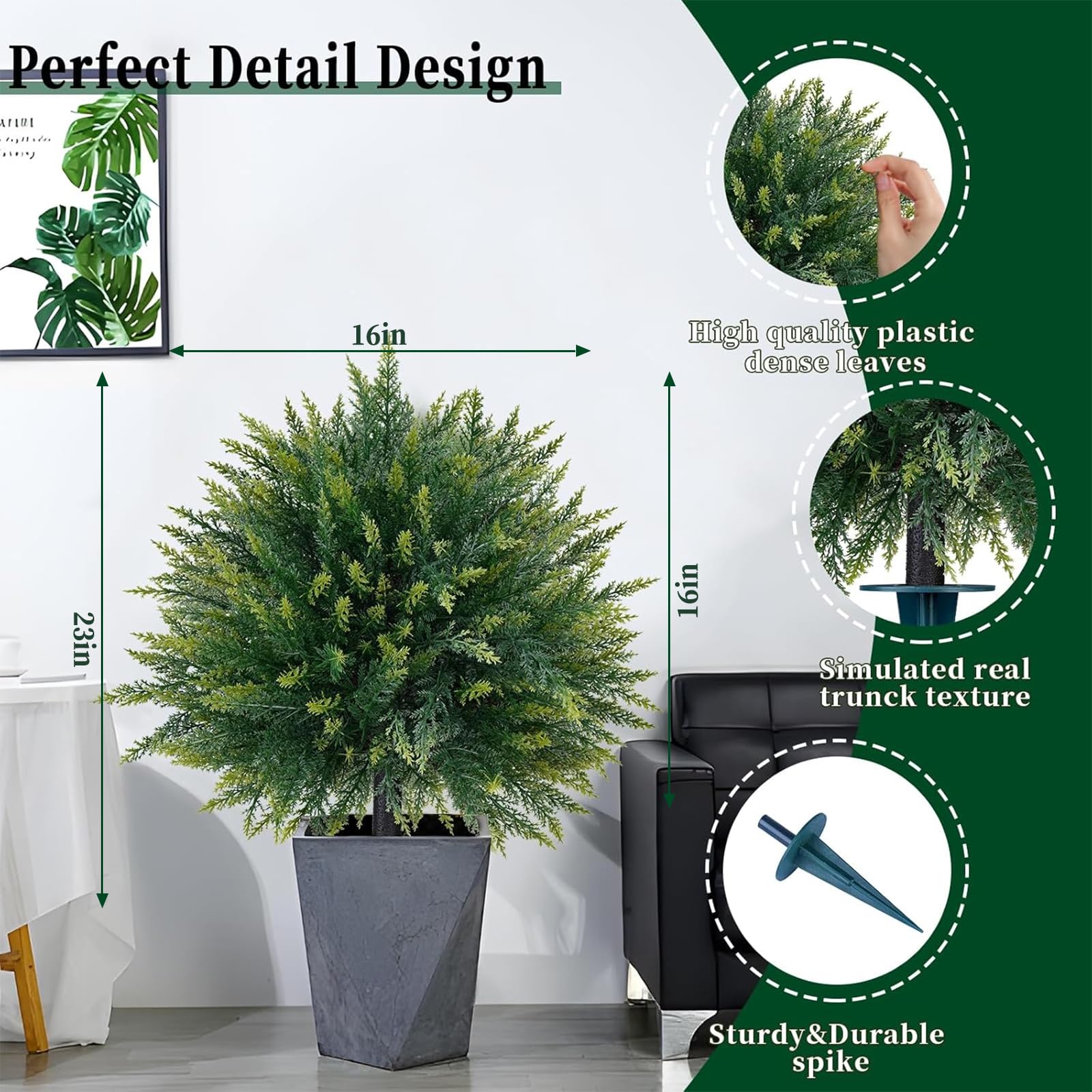 EverNature topiaires en pot devant porte illustrant cadrage d'entrée accueillant