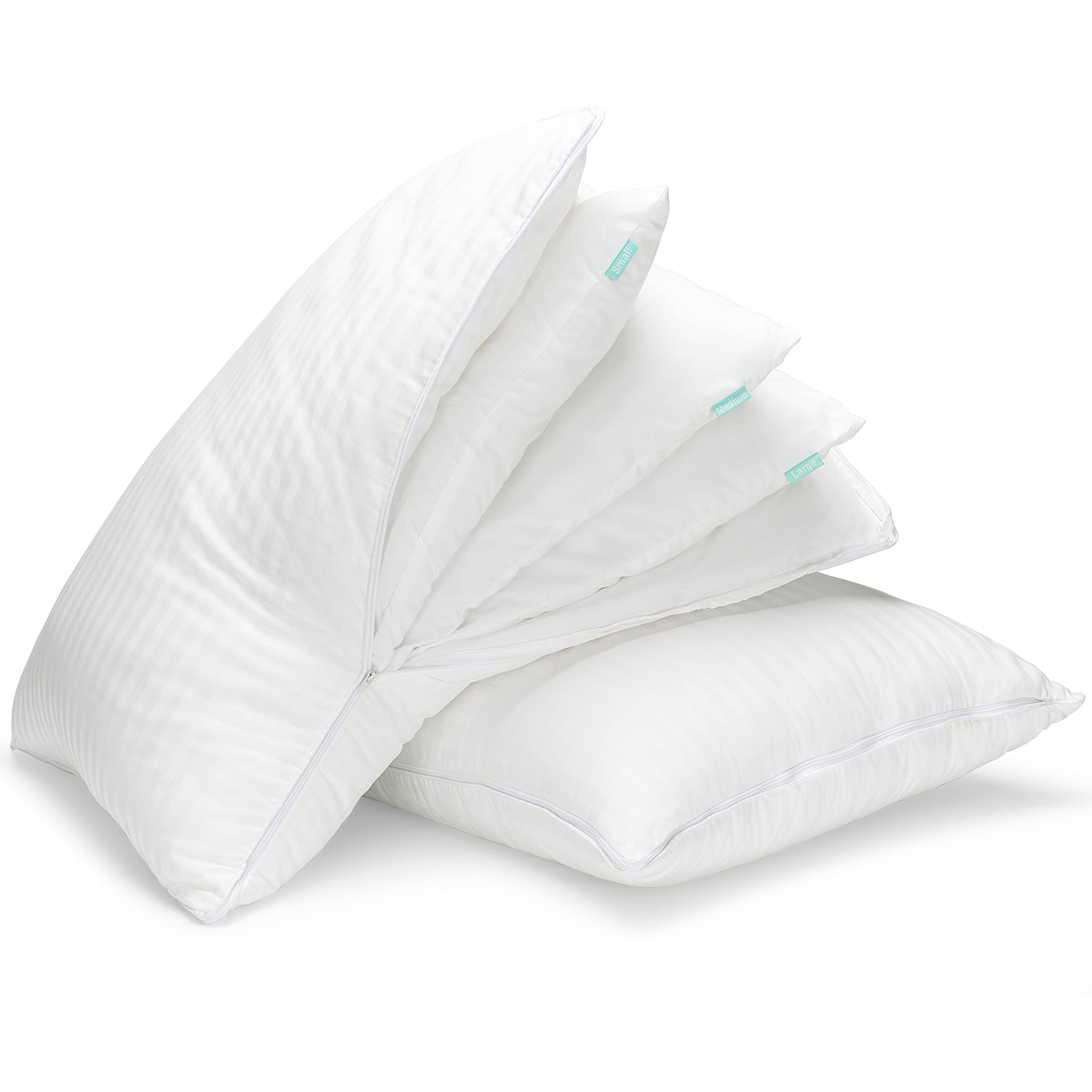 EverSnug vue avant du lot de deux oreillers, confort modulable instantané
