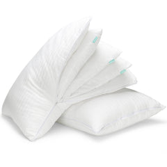 EverSnug vue avant du lot de deux oreillers, confort modulable instantané