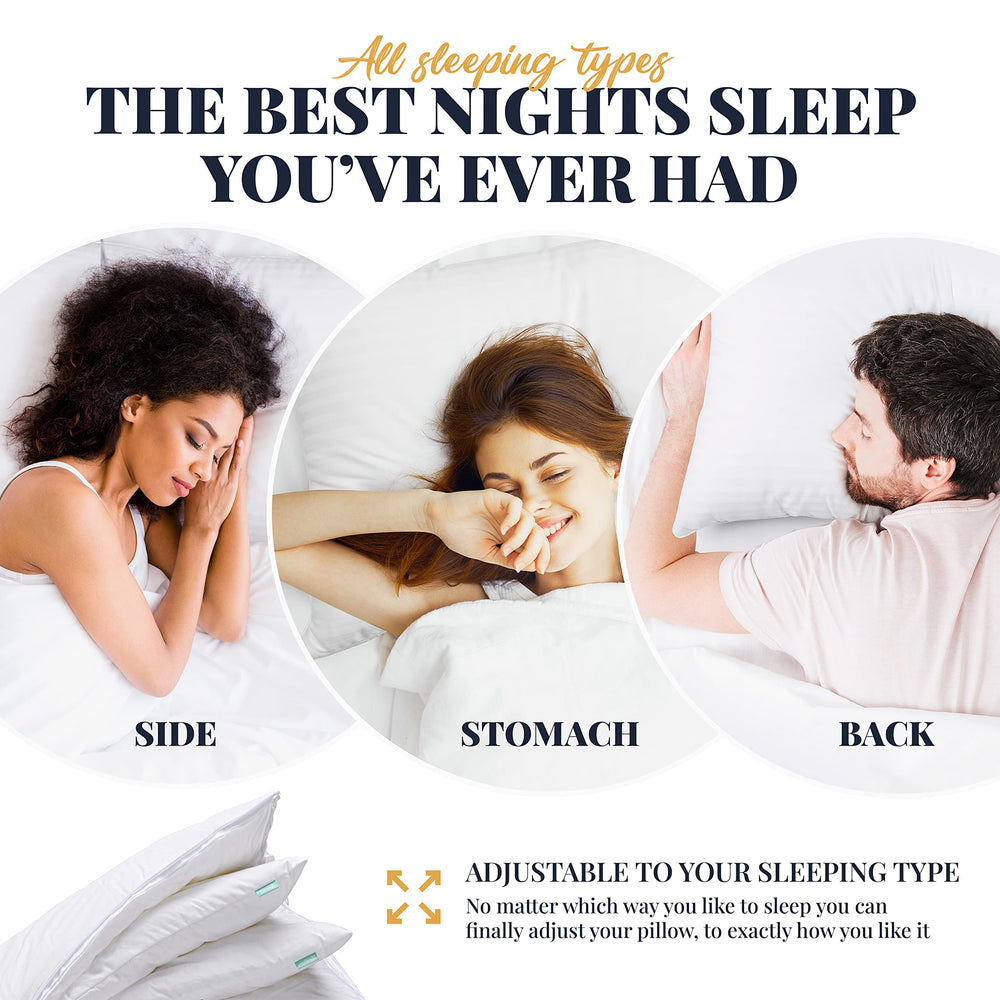 EverSnug oreiller en usage couple sur lit King offre soutien personnalisé