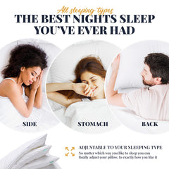 EverSnug oreiller en usage couple sur lit King offre soutien personnalisé