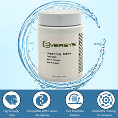 Eversys gros plan sur la texture des boules de nettoyage illustrant la conception précise et durable