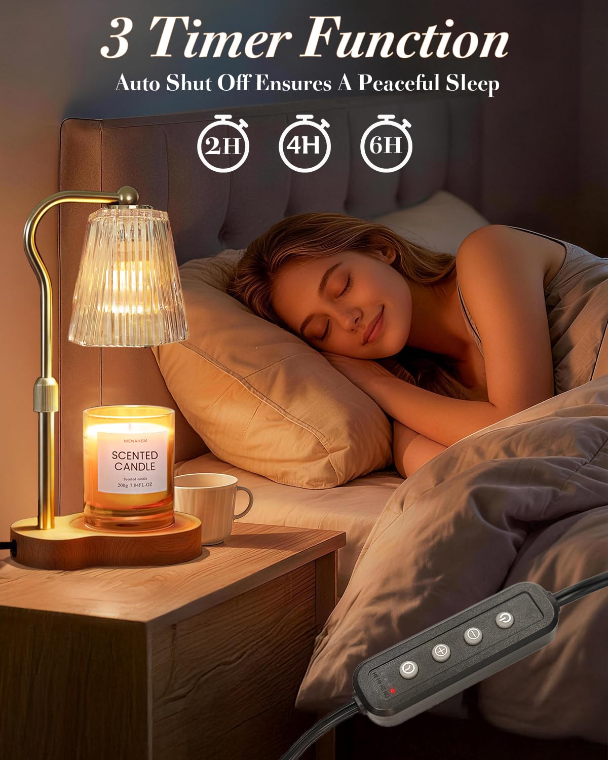 Evertrip lampe chauffant un bocal de 6 pouces pour parfum prolongé