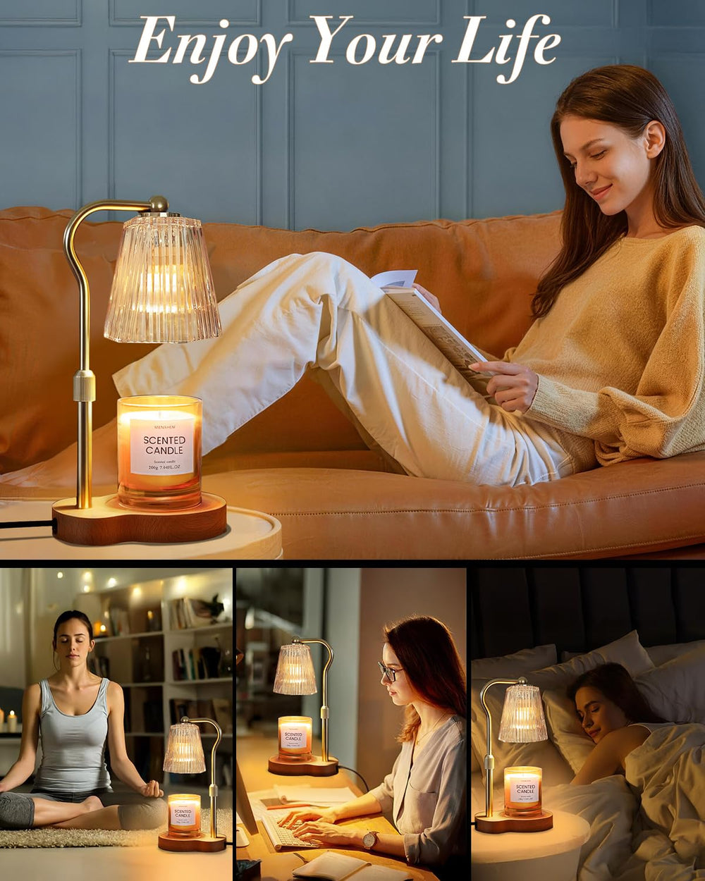 Evertrip lampe en situation salon créant ambiance sans flamme