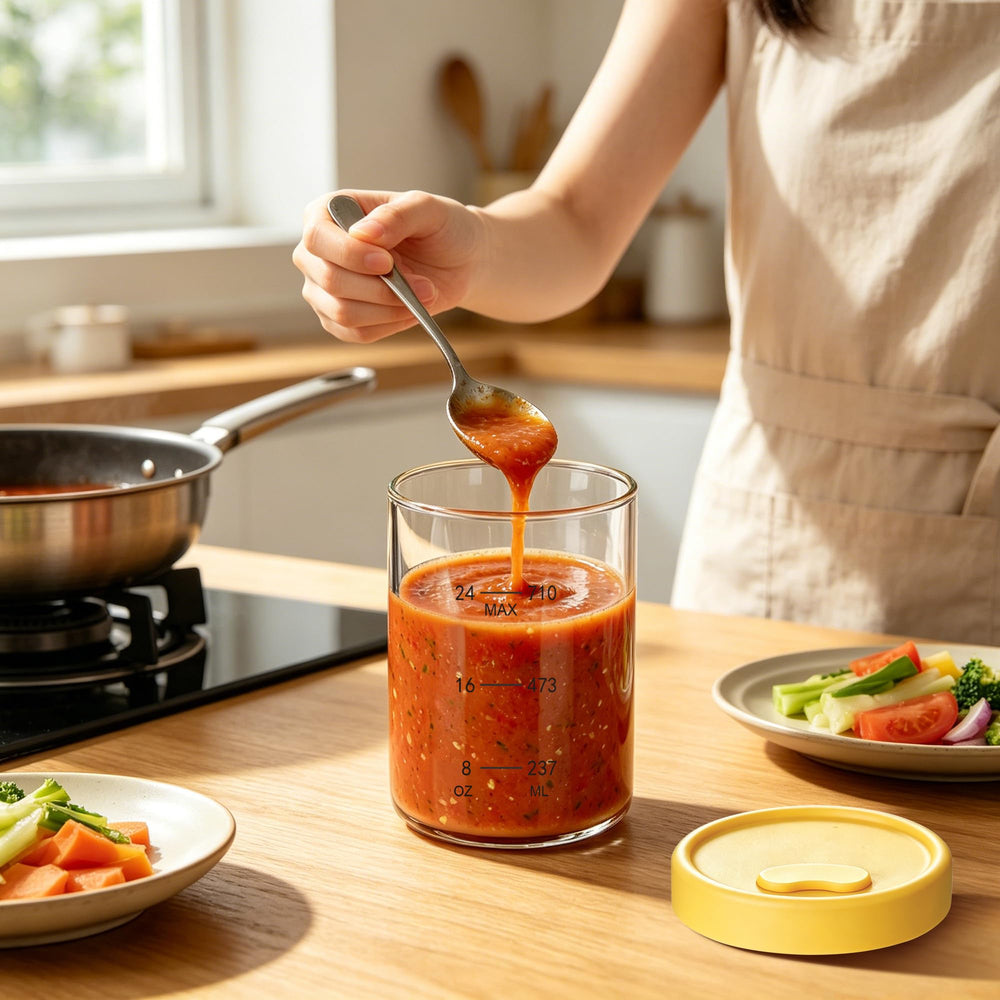Evjeal récipient en verre au micro-ondes prêt à réchauffer un repas rapidement