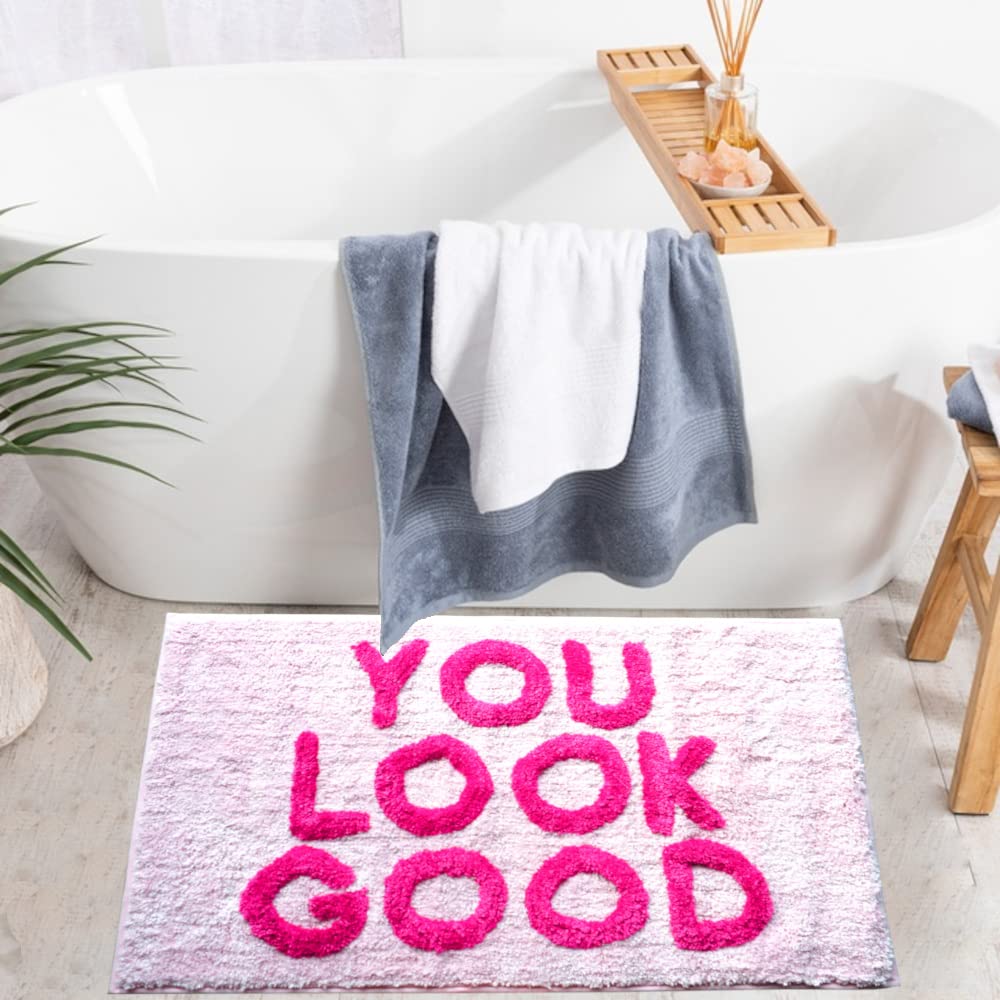 Evovee tapis dans salle de bain, décor joyeux et absorption efficace
