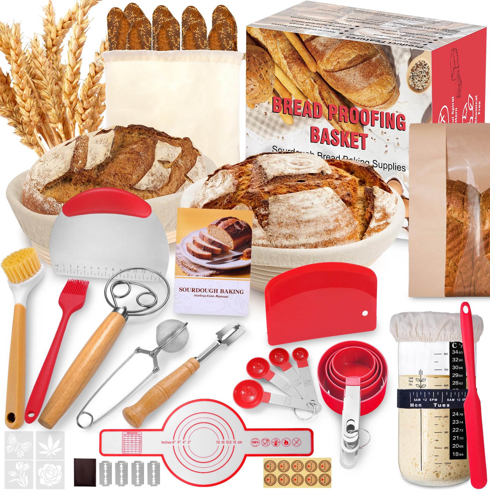 EWFEN boîte complète du kit sourdough pour démarrer le levain facilement