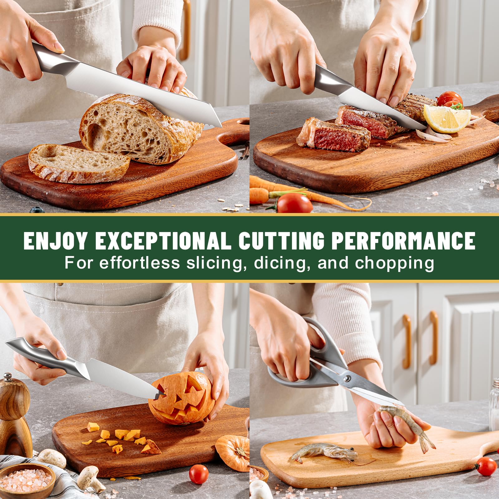 EWFEN vue d’ensemble du set complet utile pour tâches culinaires variées