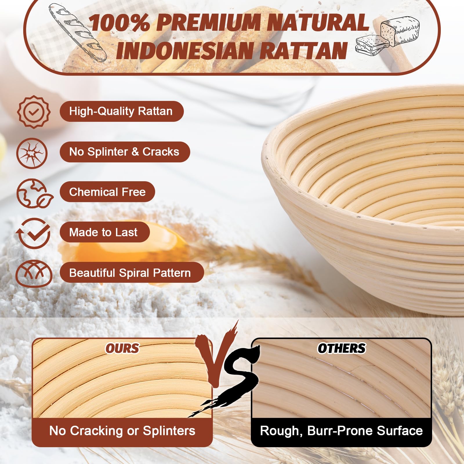 EWFEN fouet spatule et grattoir pour pétrissage efficace