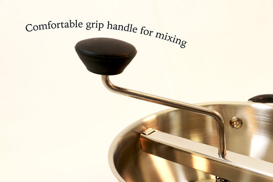 EXCELSTEEL trois disques inox alignés pour textures fine moyenne grosse