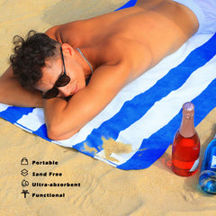 Exclusivo Mezcla serviette étendue sur le sable, séchage rapide