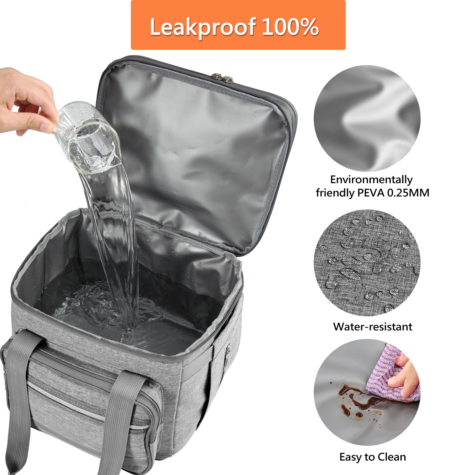 EXLIFBAG intérieur ouvert avec poches et élastique pour couverts