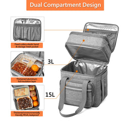 EXLIFBAG lunch box posée sur bureau pour repas organisé au travail