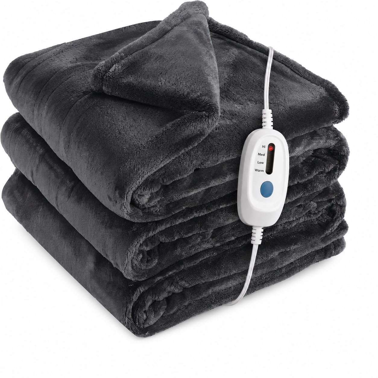 Eydna couverture chauffante face montrant taille full et finition cosy