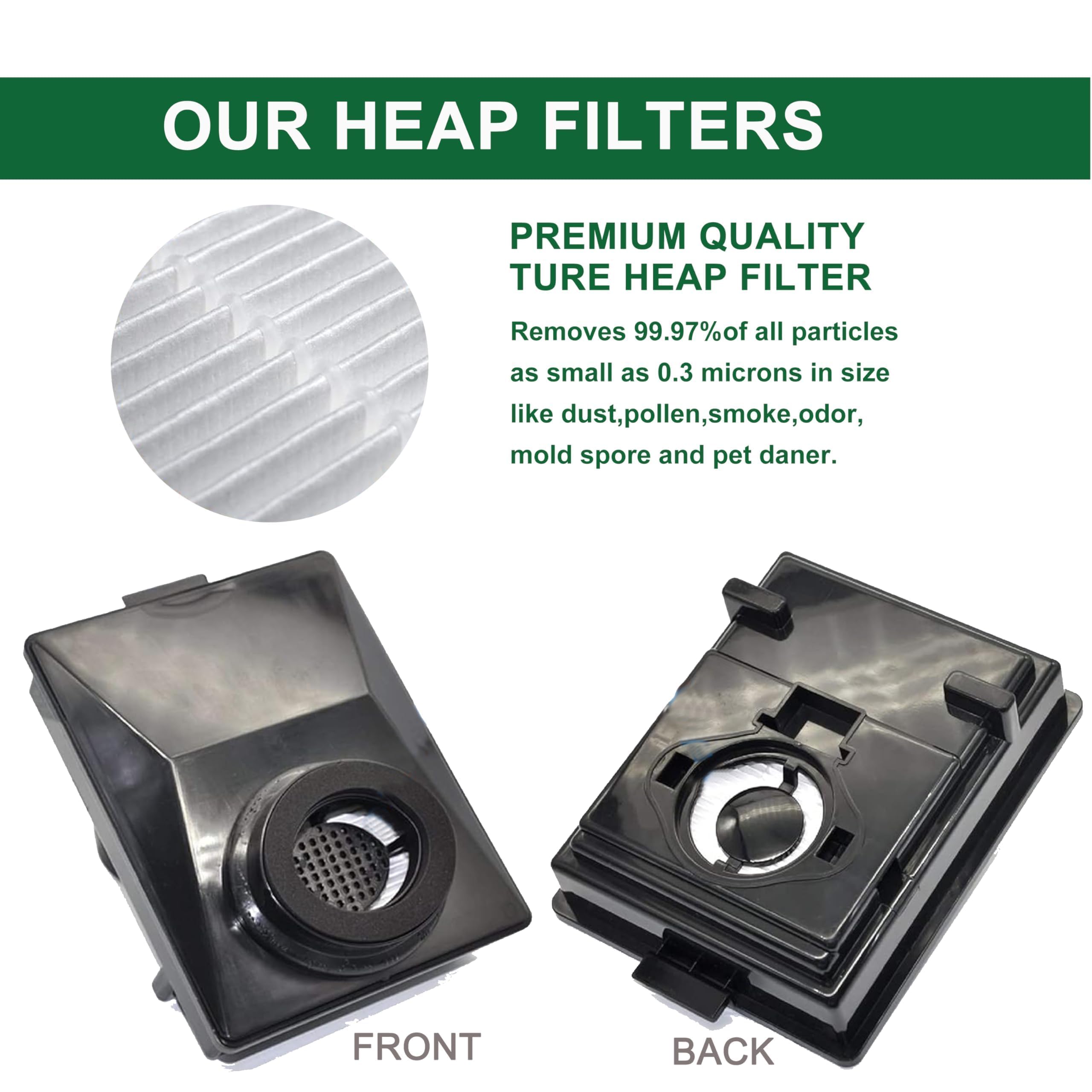 EZ SPARES filtre rincé à l'eau montrant nettoyage facile et réutilisation