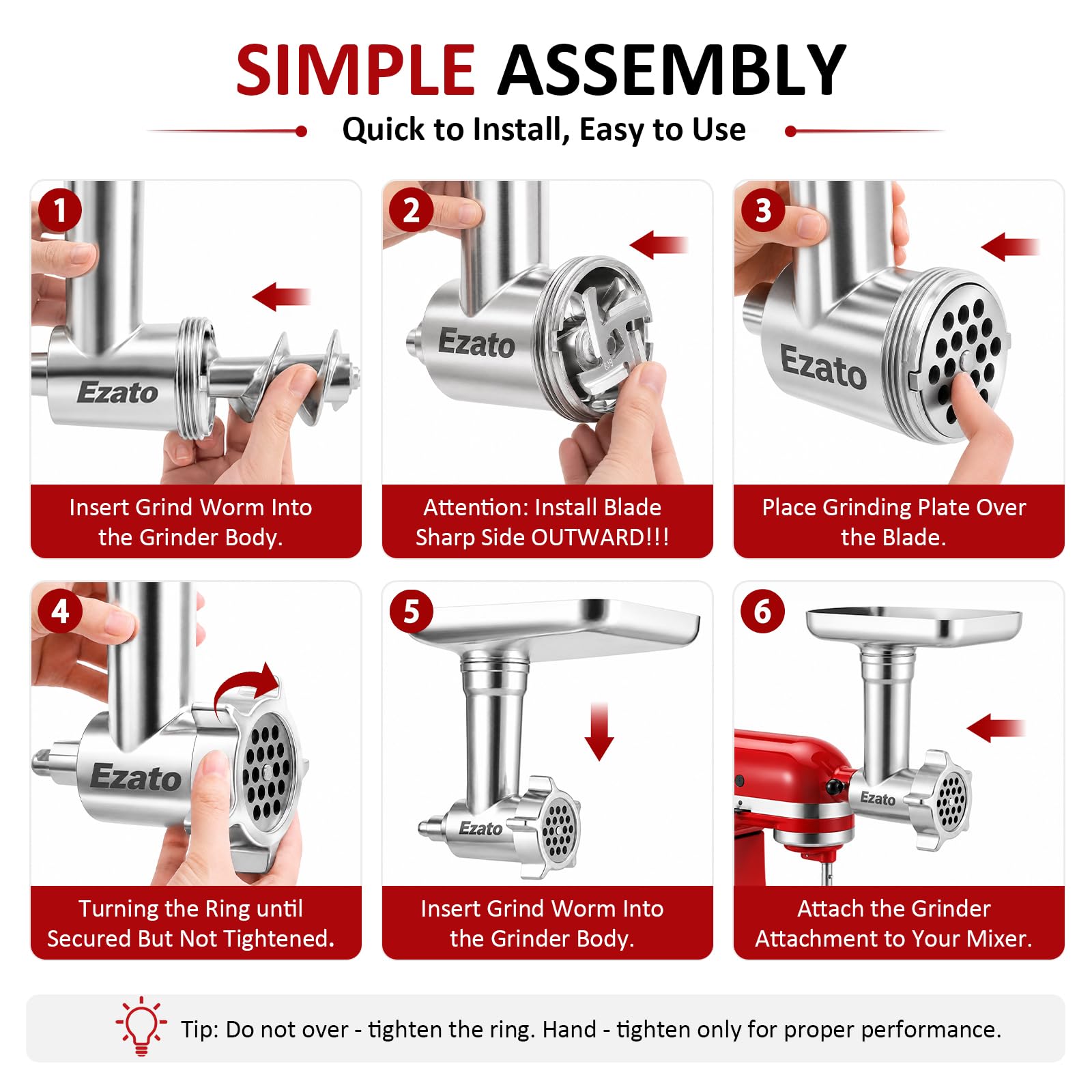 Ezato monté sur mixeur KitchenAid facilite transformation ingrédients