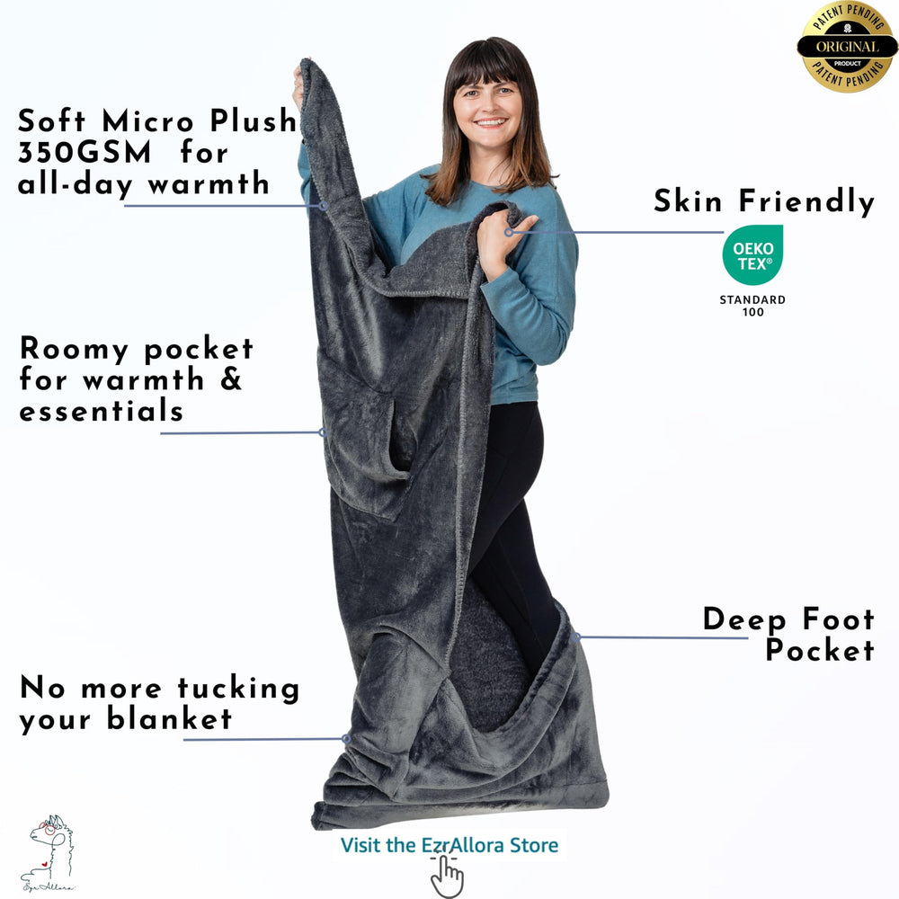 EzrAllora gros plan texture velvet anthracite douce et chaude