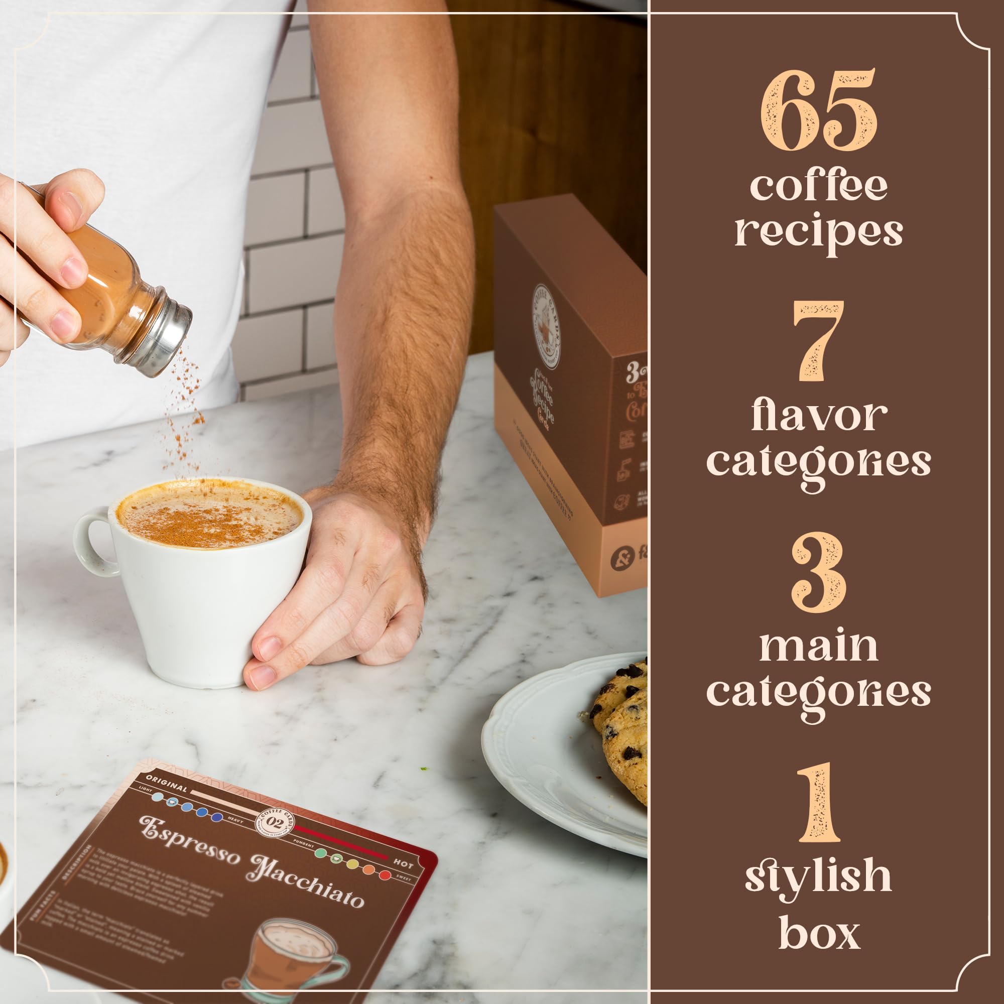 f&m. creations carte avec QR code visible pour accès rapide aux recettes